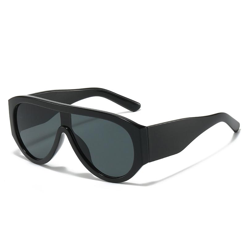 SHAUNA Gafas de Sol de Piloto Oversize de Moda para Mujer Retro de Una Sola Pieza Tonos Rojos Verdes UV400 para Hombre Gafas de Sol Degradadas