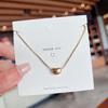 Korean 18K Gold Titanium Steel Women's Clavicle Necklace - Versatile, High-End, Non-Fading Temperament Choker.