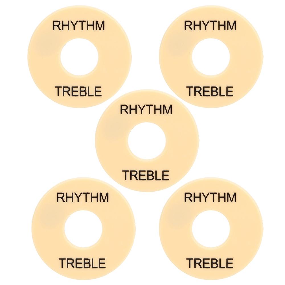 5Pcs Electric Guitar Switch Washer Plastic Musical Instrument Accessories 44mm DiameterGN603 Gold