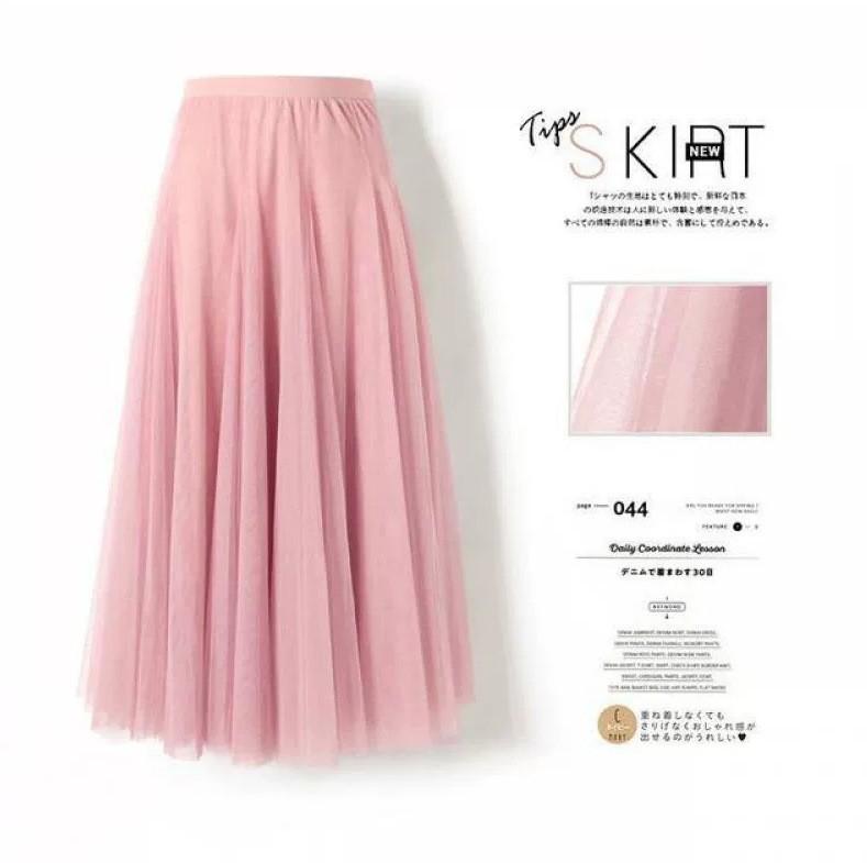 Dámská pevná skládaná elegantní midi elastická sukně v pase