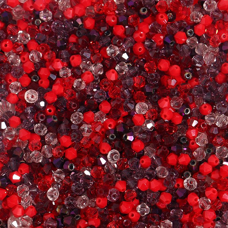 200pcs/Lot Mixed Color 4mm Bicone Beads for Jewelry Making Faceted Glass Beads Shiny Crystal Beads Loose Beads DIY Bracelet