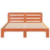 Solid Wood Bed Without Mattress Wax Brown 120x190 Cm Pine Wood