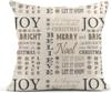 Pillow Cover Gray Modern Retro Snowflake Christmas Tree Square Linen Home Decoration Cushion Cover Outdoor40X40 45X45Cm