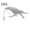 Dark Aesthetic Bedroom Decor Crow Table Lamp, Gothic Raven Night Light, Halloween Black Bird Vintage Tungsten Filament Bulb Academia Lamp for Desktop