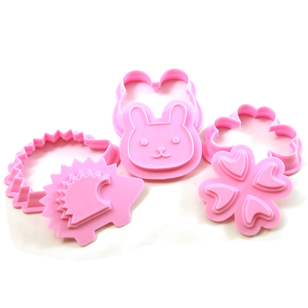 KAI Chocolate Cookie Mold Set of 3 Hedgehog Rabbit Clover COOKPAD Collaboration DL-8005