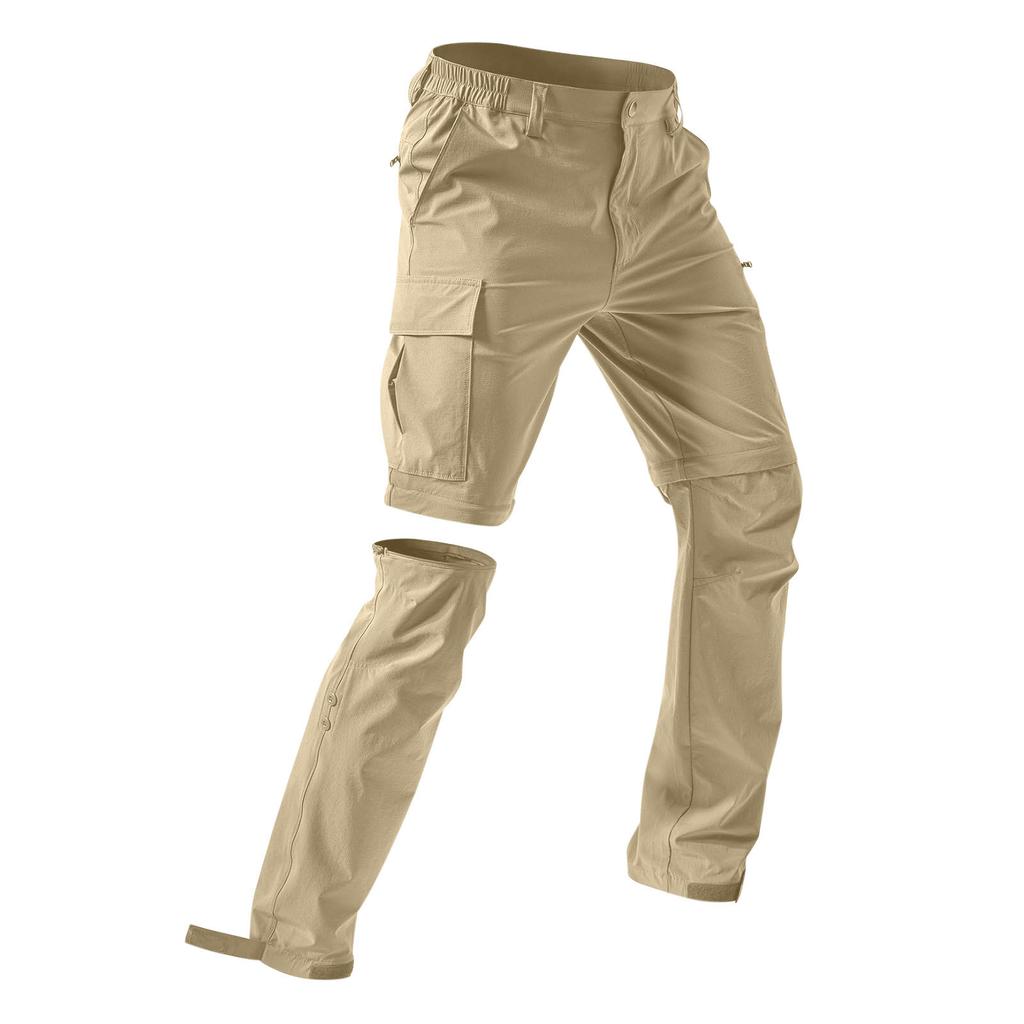 Detachable Sports and Casual Multi-pocket Work Trousers; Loose-fitting Outdoor Casual Trousers