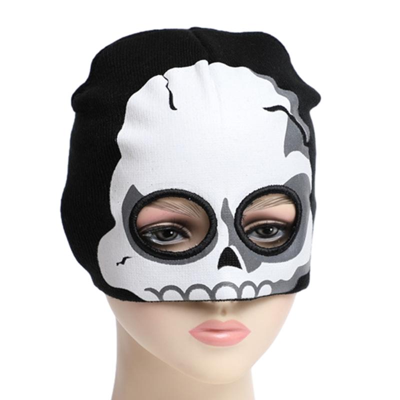 Balaclava Hat Horrid Skull Cap Crocheted Hat for Women Men Cosplay Picture Props