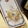 Retro Barock Stil Strass Sonnengott Broschen Für Frauen Männer Elegant Trendy Kleidung Accessoires Legierung Stift Luxus Schmuck Geschenke