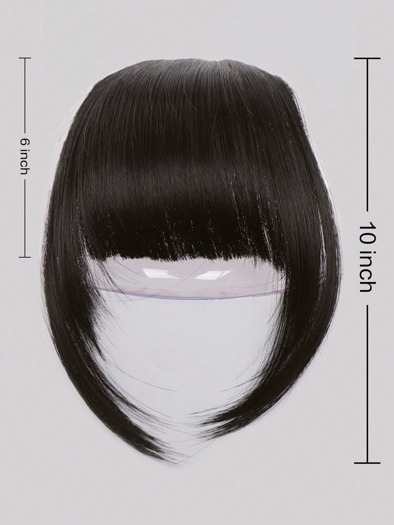 Synthetic Bangs Hairpin 10-inch Slim Fringe With Sideburns For Women's Daily Bangs