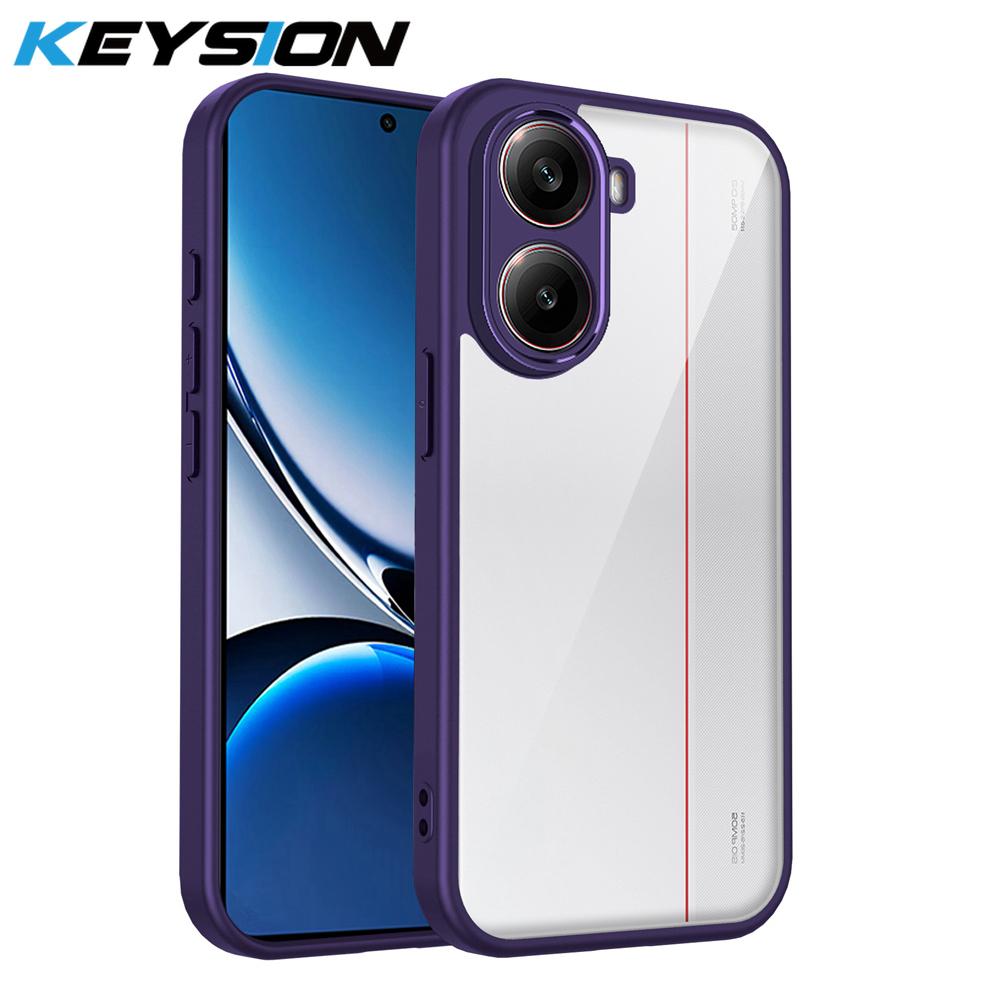 KEYSION Transparent Case for Xiaomi POCO X8 Pro Max Soft Silicone+PC HD Clear Simple Shockproof Phone Back Cover for POCO X8 Pro