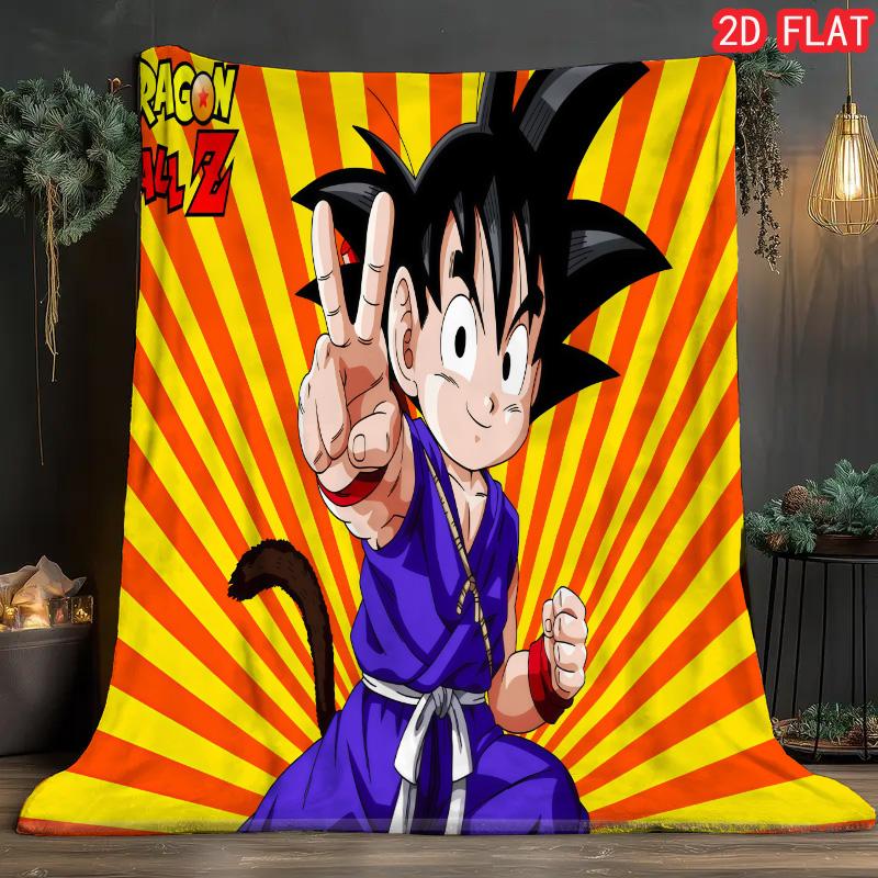 Dragon Ball Popular Cartoon Blanket Lightweight Flannel Warm Blanket for Kids Adults Fans THW 75x90cm