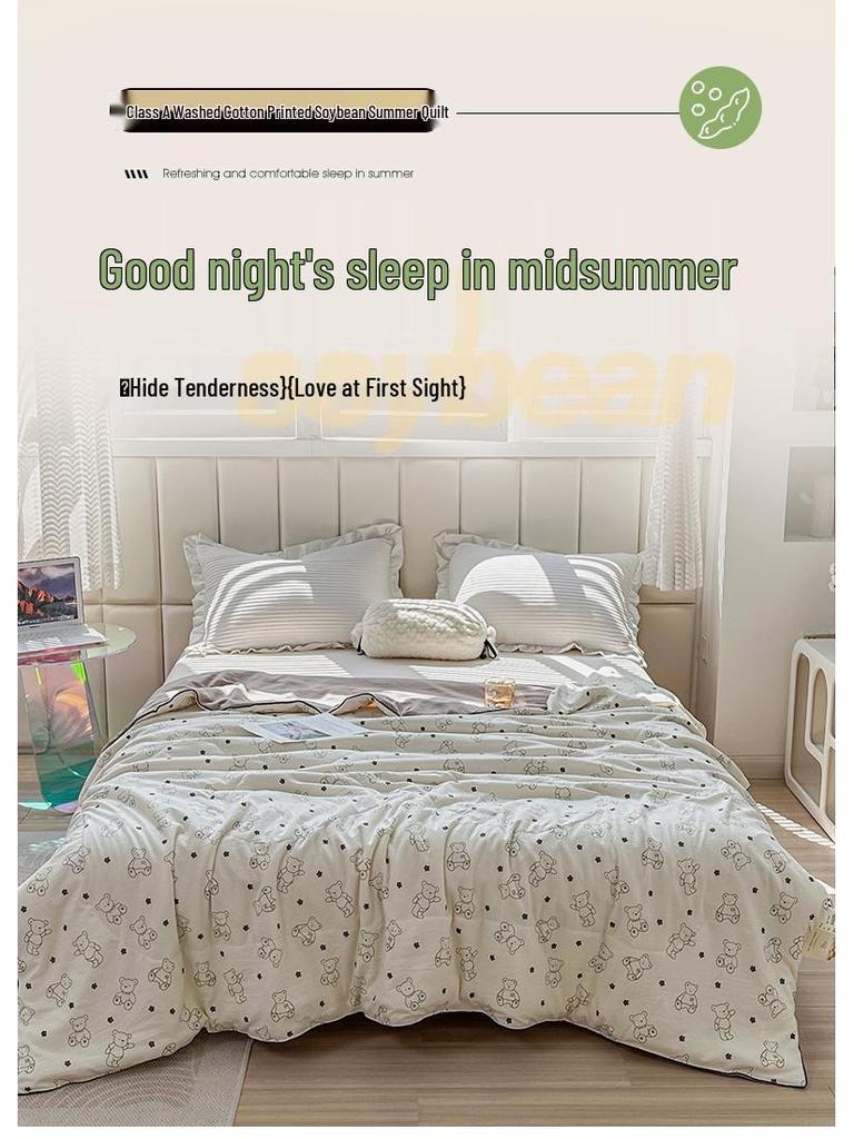 Double Layer Gauze Summer Quilt: Soft, Machine Washable, Class A for Mother and Baby