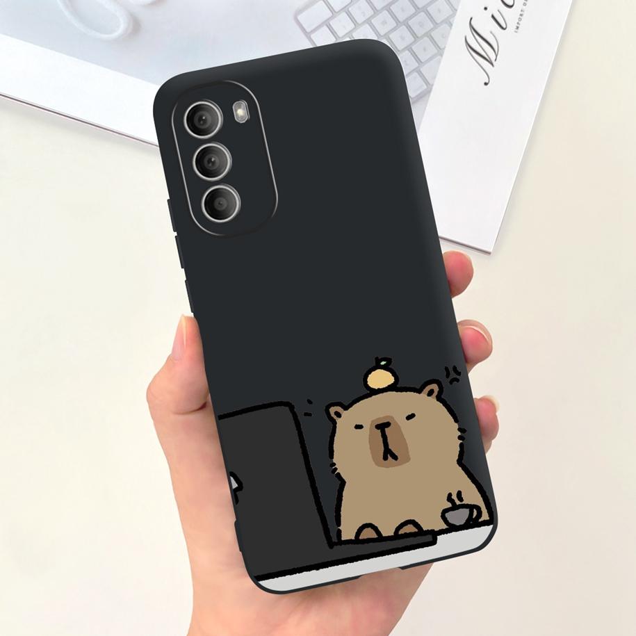 For Motorola Moto G51 G71 5G Case XT2171-2 XT2171-1 XT2169-1 Shockproof Cover Cute Rabbit Flower Phone Cases For Moto G31 Bumper