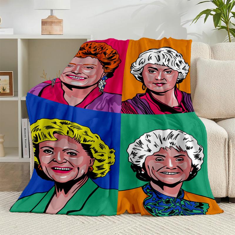 1 Stück Goldene Dame Freundschaft Flanelldecke Geschenk, Geeignet für Männer und Frauen, Weich, Ideal für Betten und Sofa, Geburtstags- oder Weihnachtsgeschenk