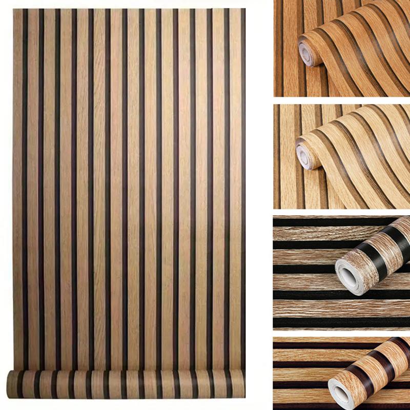 45cm Wallpaper Roll Wall Furniture Cabinet Vinyl Decorative Film Wood Grain Sticker Home Decoration PVC Waterproof Self-adhesive