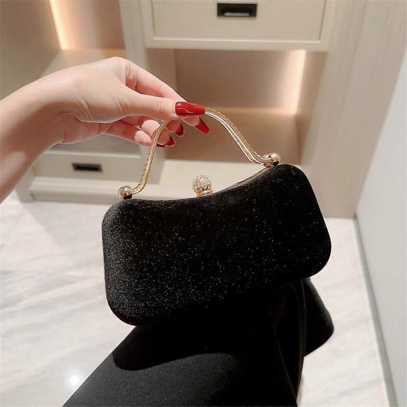 Women Velet Evening Clutch Bags Formal Party Clutches Wedding Purses Cocktail Prom Clutches Ladies Handbag Purse Black