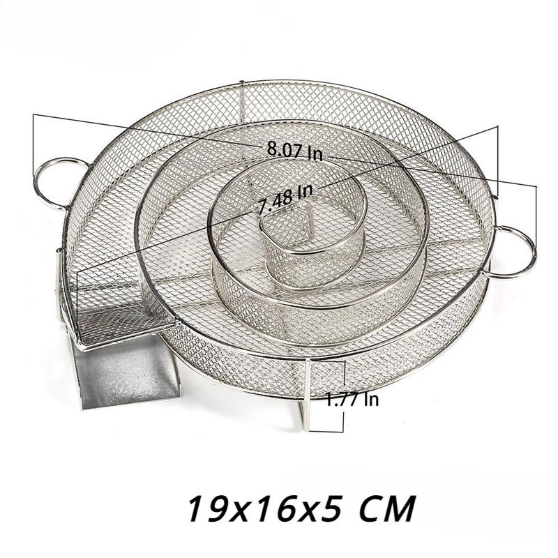 

Stainless Steel Smoke Generator Portable Bbq Smoker Net Basket Circle Square Hexagon Shape Grill Prop For Charcoal Storage