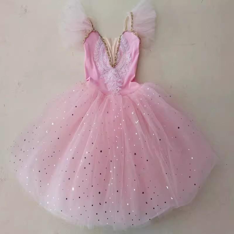 Fashion Ballet Dress Stage Performance Costume Girl's Ballerina Outfit Children's Clothes Ballet Dance Wear Summer Dresses