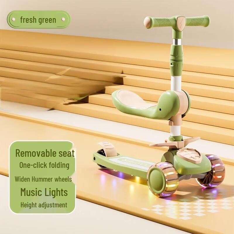 WEZHO Kids Sit-On Scooter