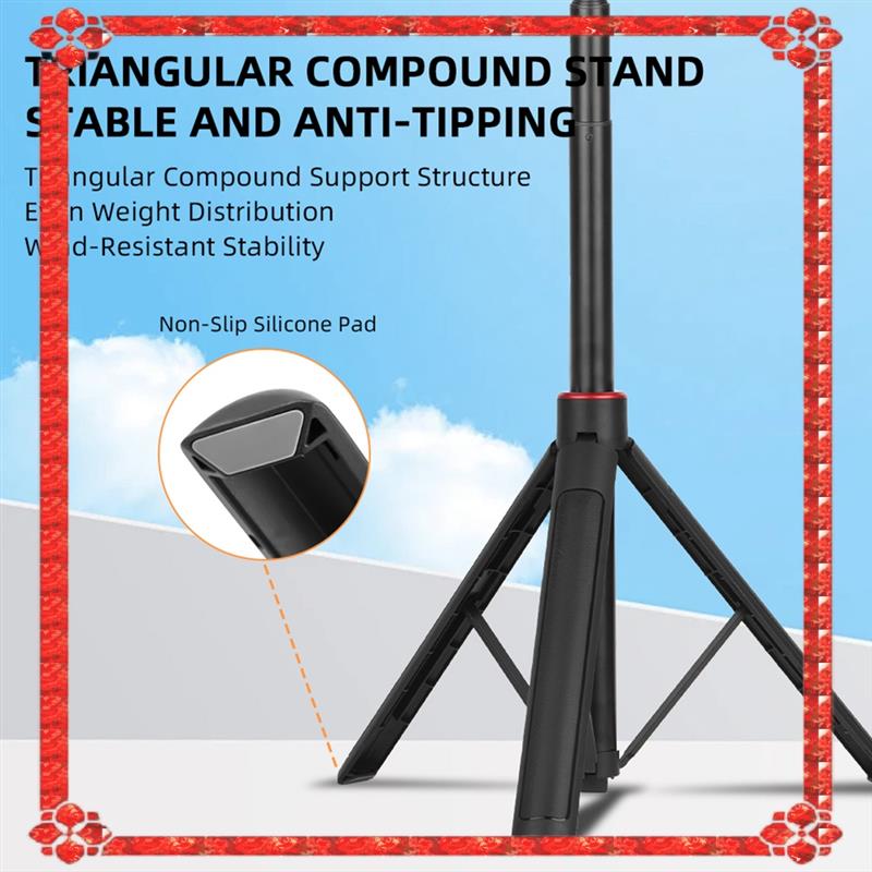 24-Hour Delivery Flymile Telescopic Selfie Stick Foldable Tripod For Insta360 X5 Action4/Pocket3 Action Camera Selfie Stick