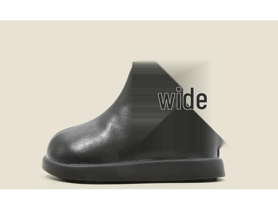Boys' and Girls' Soft Leather Korean-Style Martin Boots for Autumn/Winter