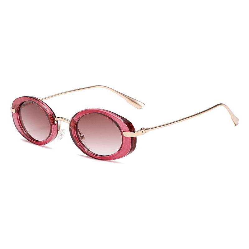Novos Óculos de Sol Punk Metálicos Ovais Moda Mulheres Homens Lentes Tendências Marca de Luxo Óculos de Sol Leopardo Feminino Retrô Praia