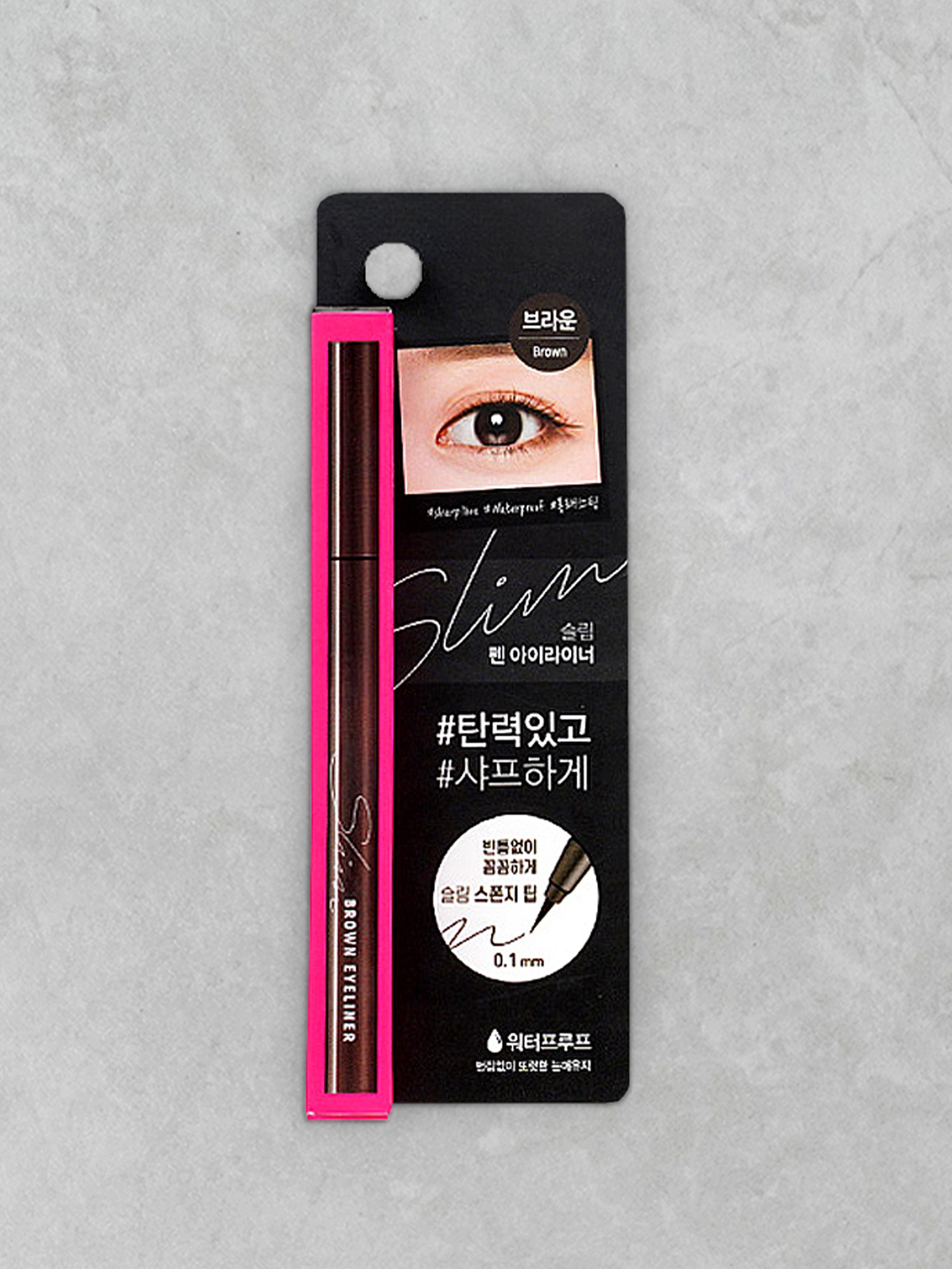 Felt Tip Long Slim Eyeliner - Brown 1ea