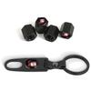 1Set Car Tire Valve Caps with Car Badge Keyring Keychain Set For SEAT Cupra Leon 5f Ibiza 6l 6j Leon 1p Cushion Altea Xl Leon