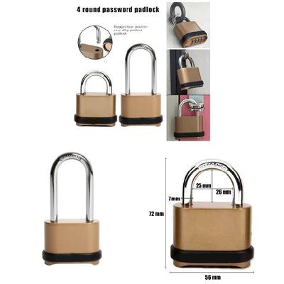 Copper Padlock Zinc Alloy 4-Digit Number Combination Small Locks For Indoor Outdoor Fence Door Sturdy Password Code Locks