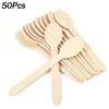 50Pcs Disposable Wooden Spoon Fork Knife Cutlery Set Rustic Wedding Birthday Party Tableware Decor Supplies Dessert Cake Scoop