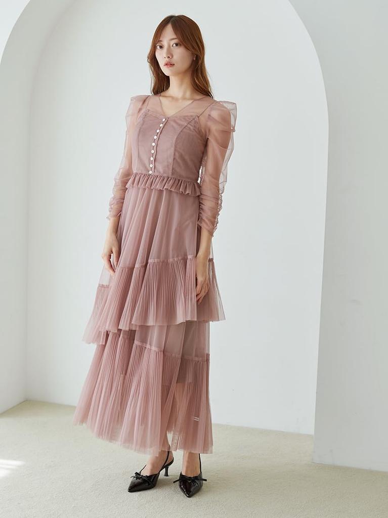 Mehrlagiges Tüllkleid SWFO255040PBEG1