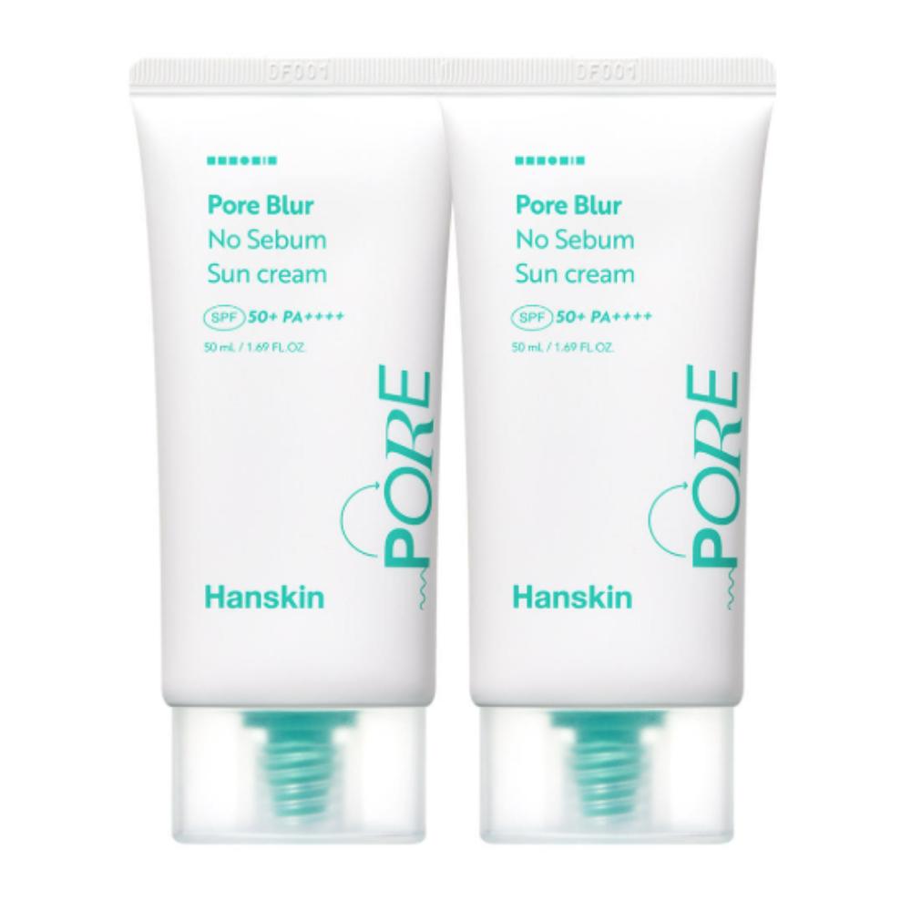 Солнцезащитный крем Hanskin Pore Blur No-Sebum SPF50+ PA++++ 50 мл x 2 шт.