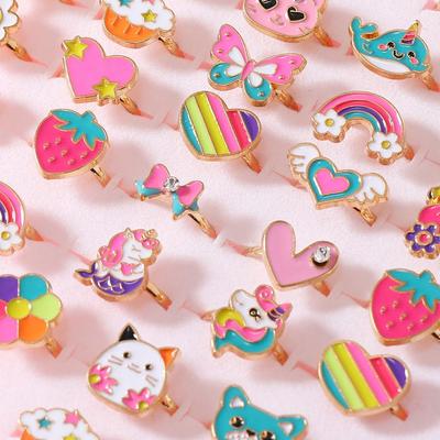 Bague pour enfant Princesse Alliage Huile Coulante - Accessoires de Bijoux Mignons pour Filles