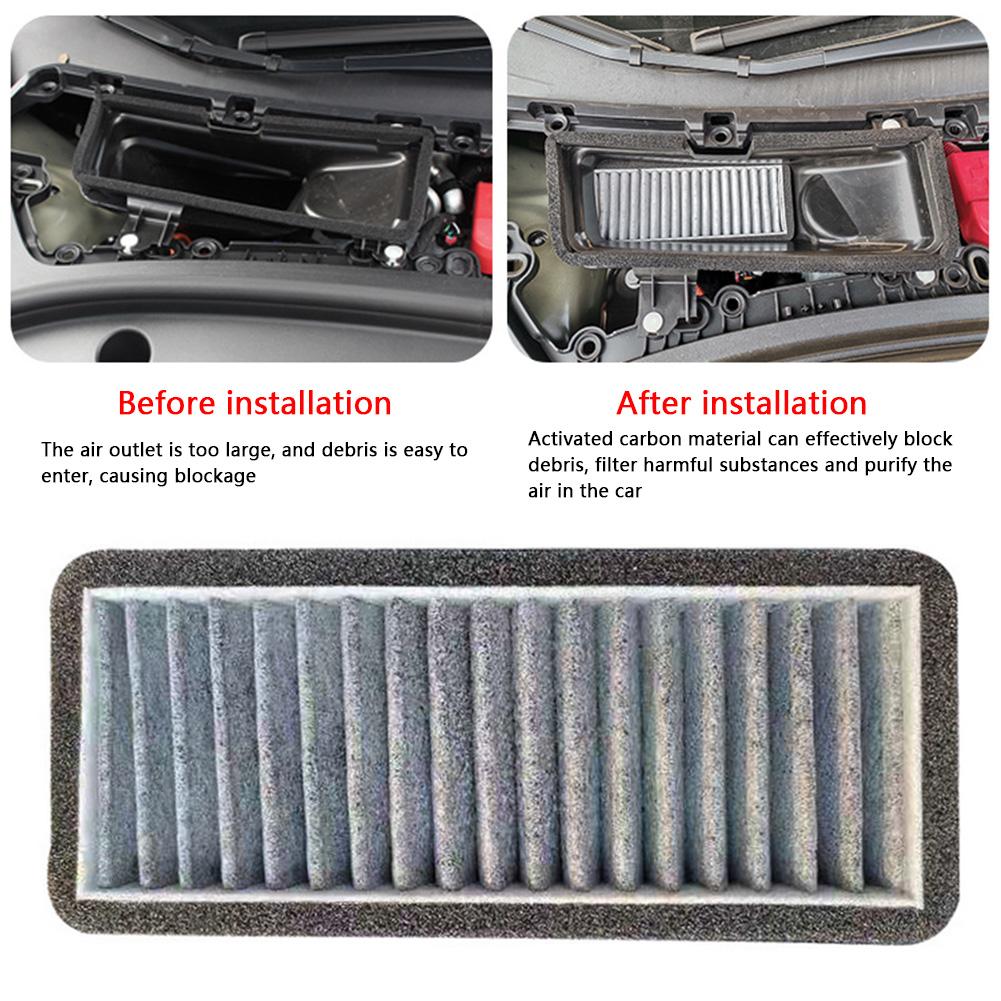 Air Intake Grille Protective Cover Car Air Intake Filter for Tesla Model 3 Highland Inlet Vent Protector Internal External Flow