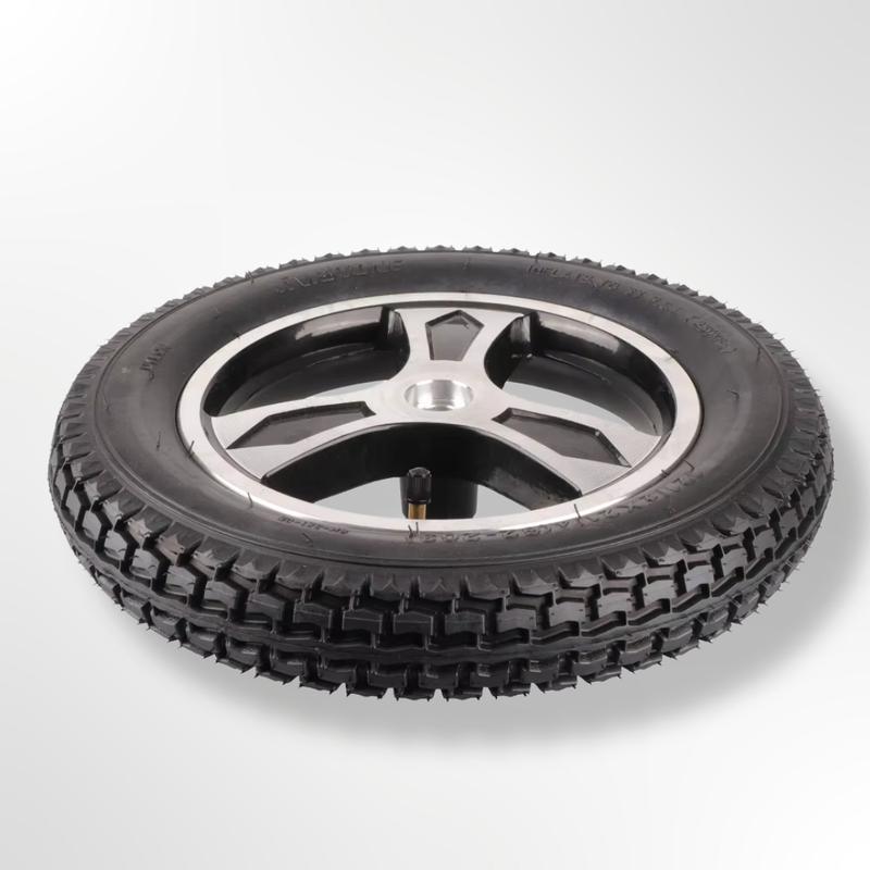 Electric Wheelchair Scooter Rear Wheels 12 Inch Pneumatic Tire Inner Tube 12 1/2x2 1/4 17mm Keyway Wheel Hub for Elderly