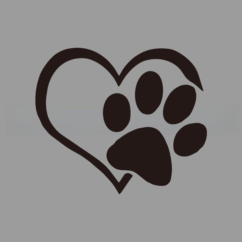 Cute Dog Paw Heart Creative&funny Stickers for Cartoon Fans&lover,high Quality for Car Trucks Motorcycles &laptops