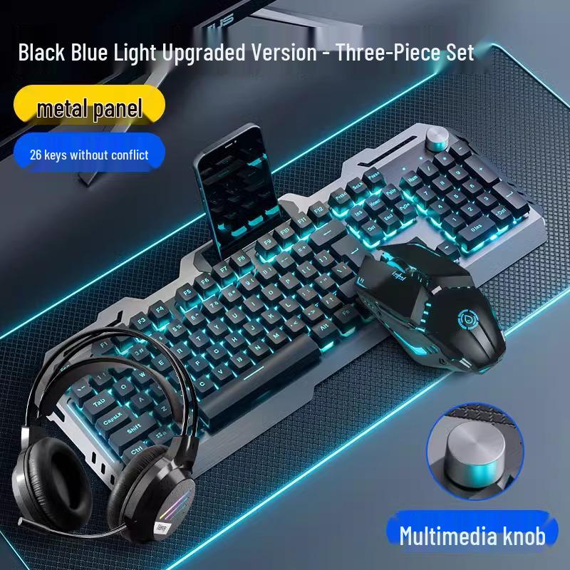 Maverick Mechanical Gaming Keyboard, Mouse, and Headset Set - Wired Esports Peripherals.