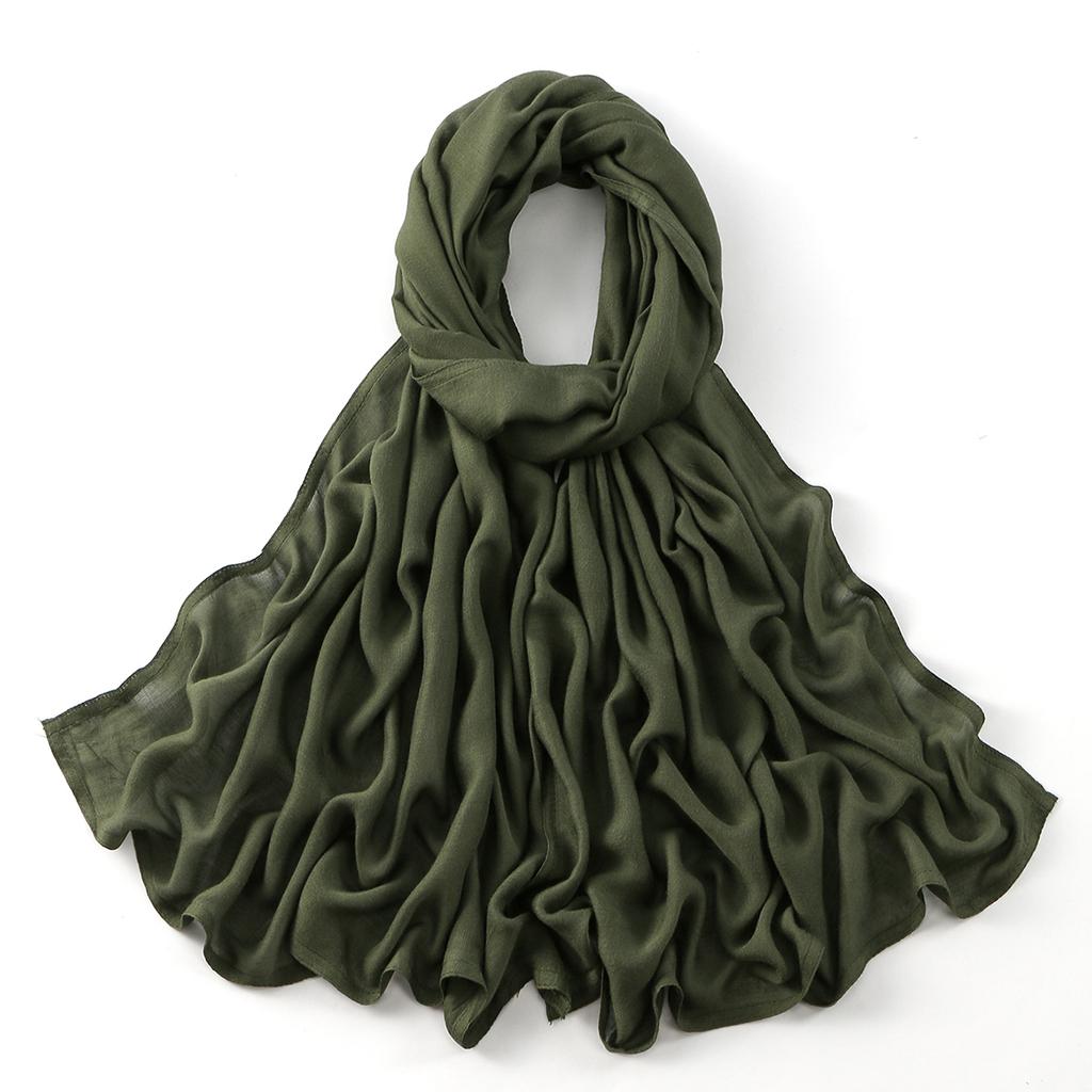 Muslim Modal Hijab Cotton Rayon Scarf for Women Double Stitching Wide Edge Rayon Shawl Islamic Thin Soft Viscose Turban Headband
