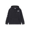 Li Ning Skateboard Fun Print Fleece Lined Thermal Loose Fit Pullover Hooded Sweatshirt Winter Men's Black AWDR821-1