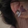 Fashion Zircon Double-layer Ear Cuff No Piercing Earring 2026 Trendy Punk Unique Metal Geometric Ear Clip for Women Jewelry
