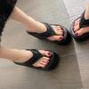 Fashion Women's Clip Toe Wedge Flip Flops 2025 Summer High Quality Platform Beach Sandals Woman Thick Sole Slippers Slides Zapatos Mujer