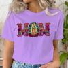 Mexican Mom Shirt Mothers Day Gift Short Sleeve Tshirt Mom Flower Leopard Print Tshirts Gift for Mama Vintage Retro Clothes