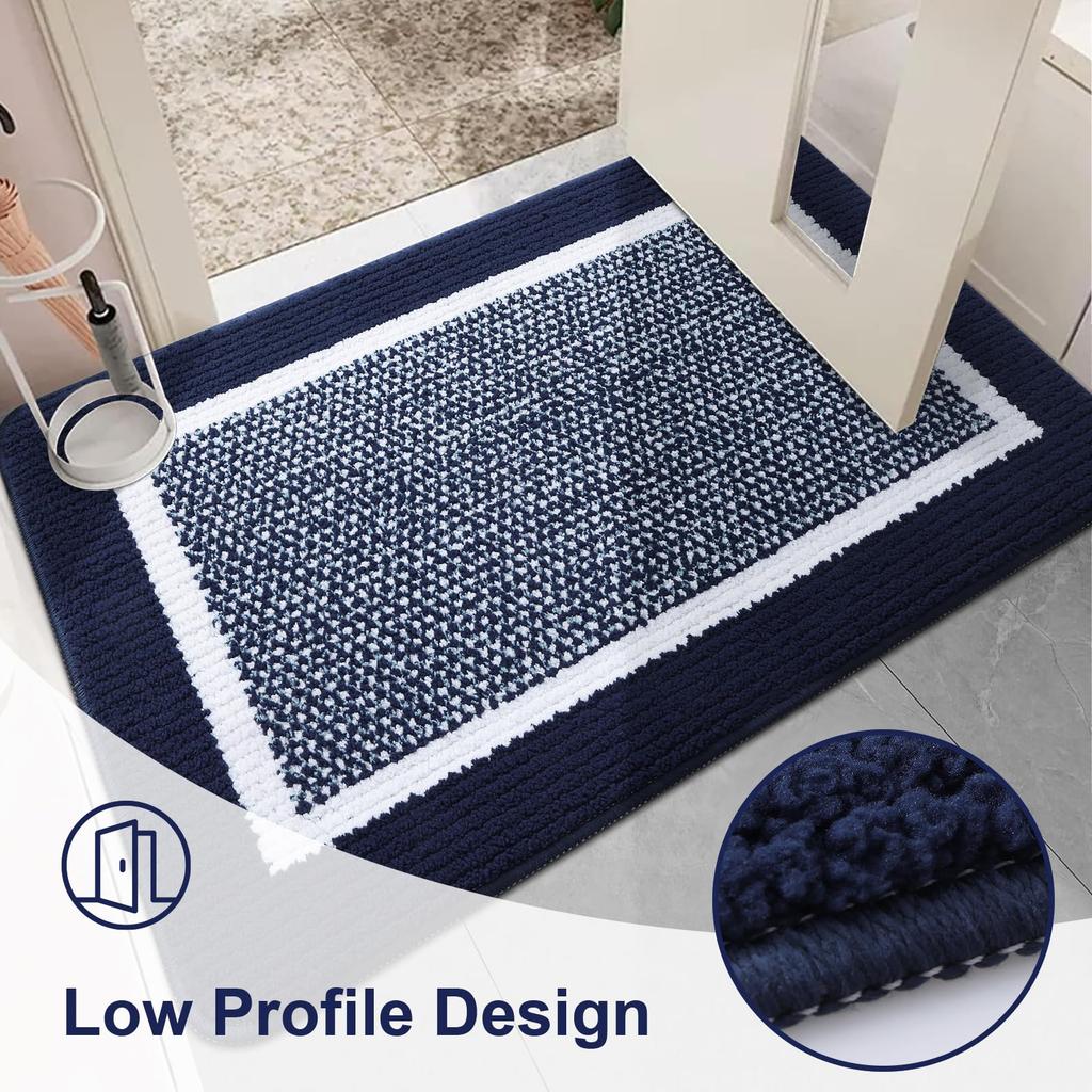 Olanly Durable Door Mat Family Anti-slip Carpet Floor Indoor Mat Absorbent Entrance Door Mats Dirt Resistant Easy to Clean Rug