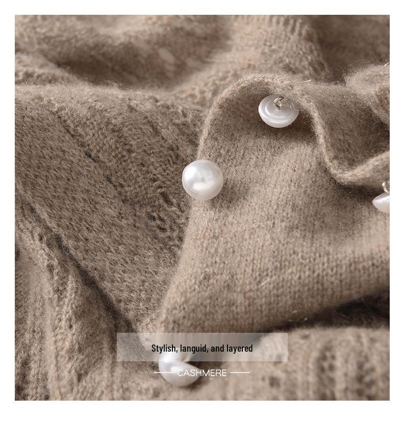 Cashmere Cross-Stitch Knit Shawl for Women - Air-Conditioned Room Cardigan, Shoulder & Neck Protector, Scarf Cape