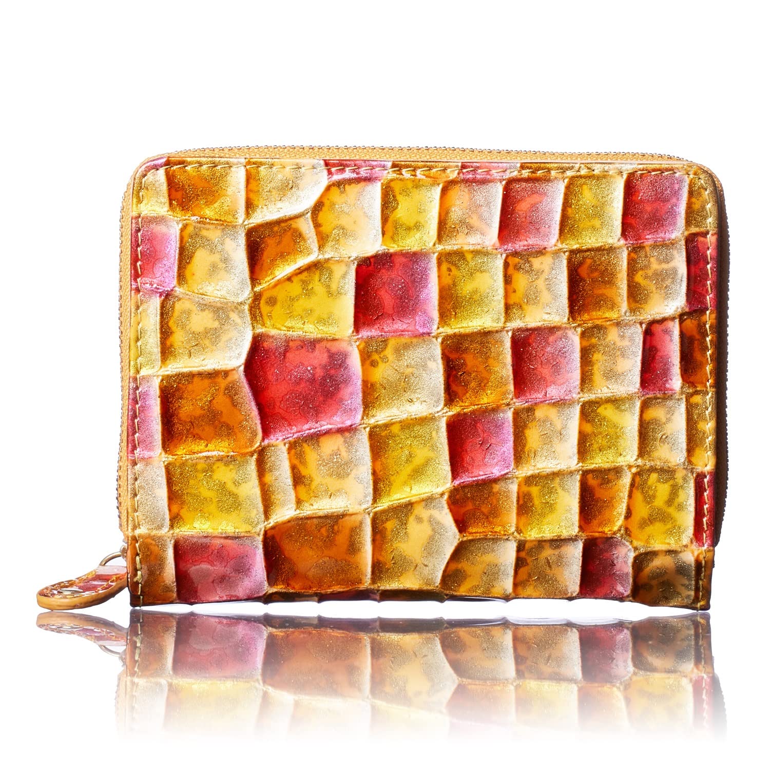 

LE MURRINE Bifold Mini Genuine Gift PB Yellow Women s Wallet, Wallet, Leather, Box,
