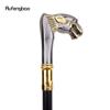 Golden Black Leopard Red Eye Luxury Fashion Cosplay Walking Stick Party Decorative Cane Elegant Crosier Knob Stick 92cm