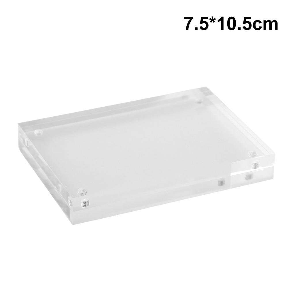14.8x21cm Magnetic Display Stand Versatile Photo Display Stand Acrylic Frame Elegant Giving Option Robust Design Desktop Decor