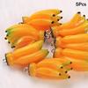 5PCS 3D Lifelike Fruit Miniature Resin Beads Fadeless Color for DIY Bracelet Necklace Jewelry Making Family Craft Activities