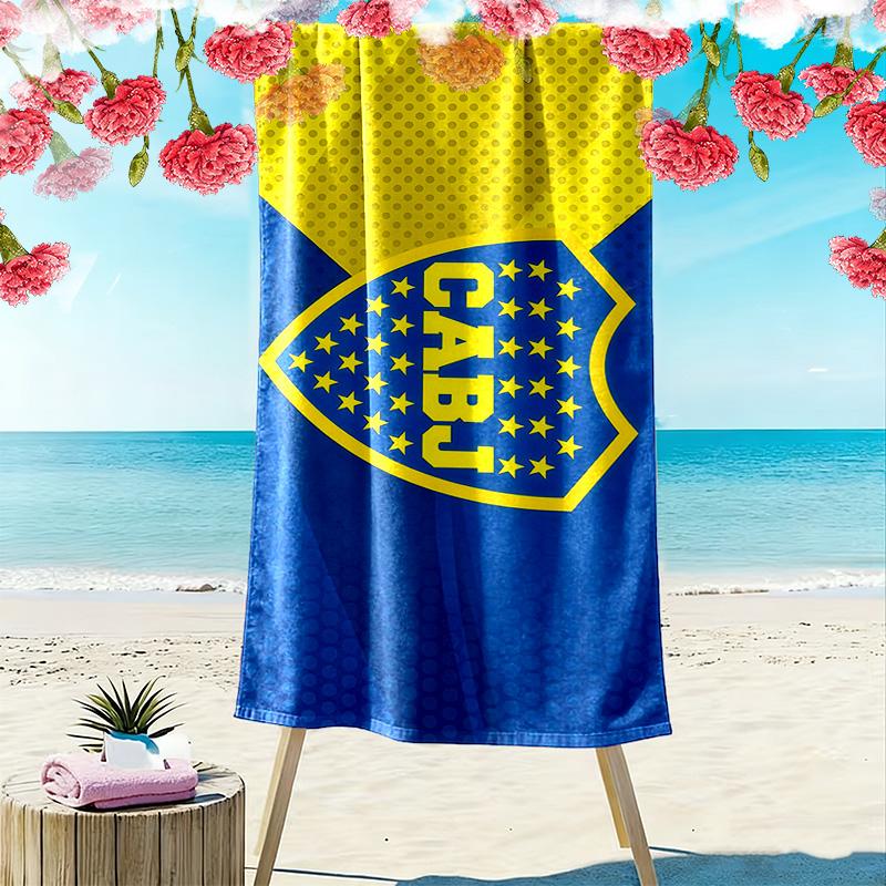 Club Atlético Boca Juniors Print Strandtuch, Großes Weiches Schnelltrocknendes Handtuch für Strand Camping Schwimmen