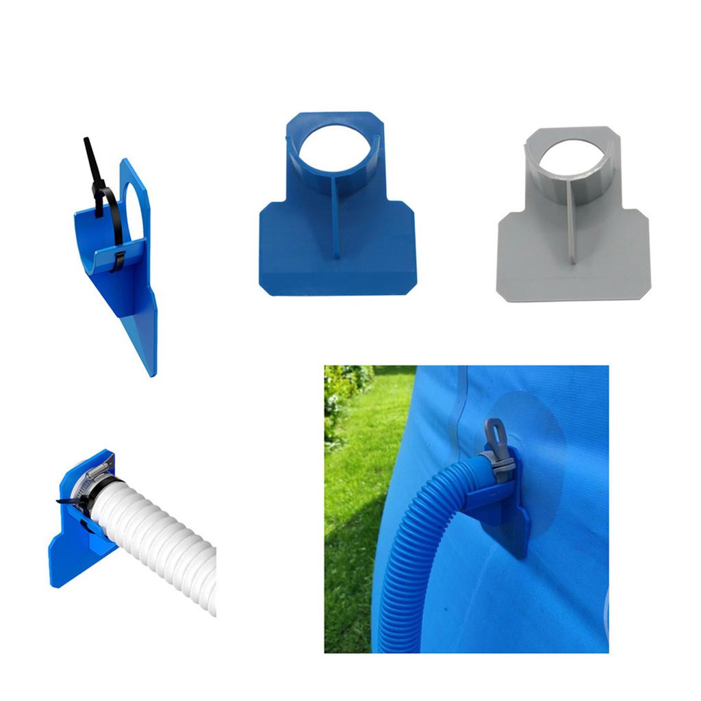 1 Set Swimming Pool Pipe Fixing Holder With Ties and Clips Preventing 32mm~38mm Hose Falling off Reducing Inlet/Outlet Pressure